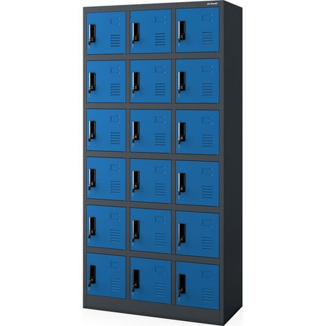 Casier vestiaire pour employés anthracite-bleu, 900x1850x400 mm: KAROL