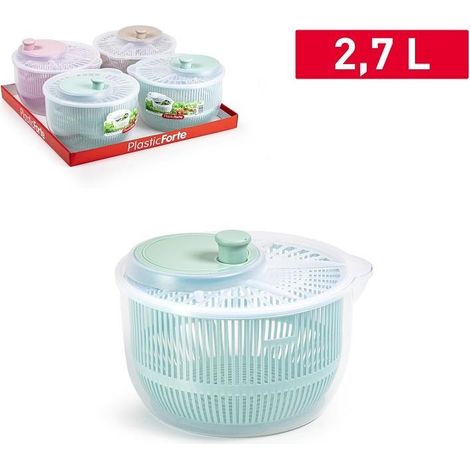 1 Pezzo Centrifuga Insalata Rucola 2,7 Litri 21 cm 3 Colori (1/2)