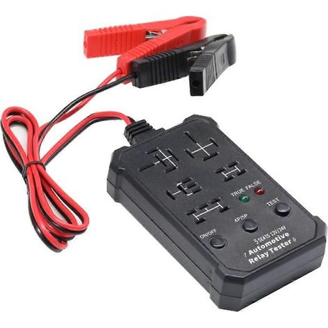 Kfz-Relaisprüfer, 12V/24V-Kfz-Relaisprüfer, Diagnosegerät zur Erkennung von 4/5-poligen Relais, Spannungsprüfer, Batterietester (1/5)