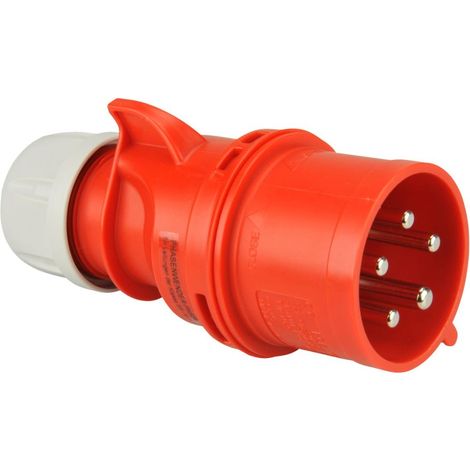 PCE CEE-Stecker 5-polig 32A Phasenwender rot Adapterstecker