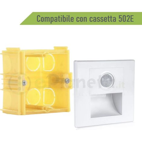 LUCE NOTTURNA SCALE ARMADIO SENSORE MOVIMENTO PIR LED BIANCA NATURALE 4000K 3178 (1/5)