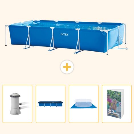 Intex Piscine Tubulaire Rectangulaire - 450x220x84 cm - 5-pièces SCB117 (1/5)