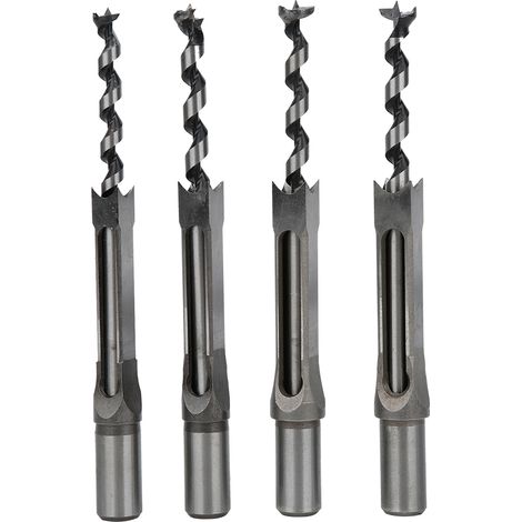 Lot de 4 forets carrés pour le travail du bois, 12,7-16 mm, en acier à roulement (1/5)