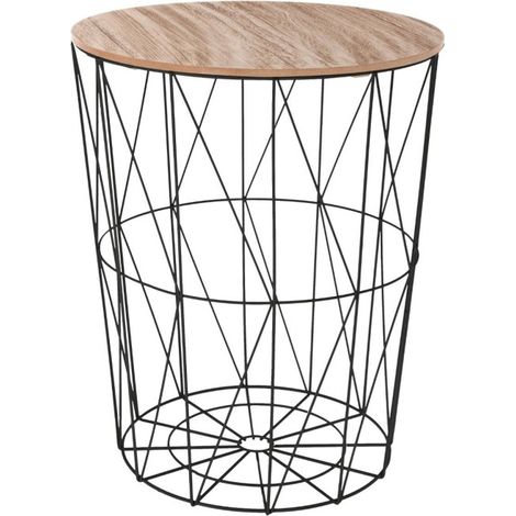 Table d'Appoint Design "Kumi" 57cm Noir