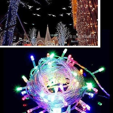 (Mehrfarbige) LED-Lichterkette – Mehrfarbig – 30 m – 300 LEDs – 8 Modi – Fernbedienung