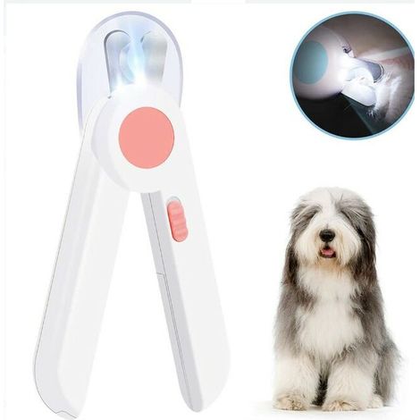 Coupe-Ongles Pour Animaux De Compagnie Pour Petits Animaux Lampes A Led Meuleuse A Ongles Electrique Rechargeable Pour Chien Et Chat Rose (1/5)
