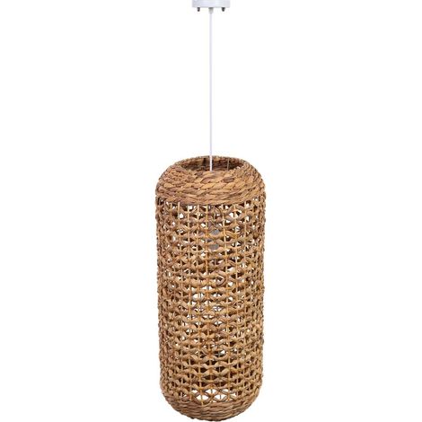 Lampara de techo de fibra de jacinto D29x70 (1/5)