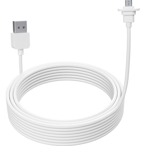 Câble de charge extérieur de 9 m (29,5 pi) compatible UNIQUEMENT avec les caméras eufyCam 2C et 2C Pro. Câble de charge résistant aux intempéries pour caméra. Gain de place assuré. (1/2)