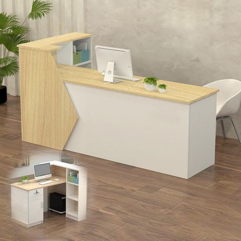 Empfangstheke mit Stauraum, Verkaufstresen, Kassentisch, Büro, Praxis, Salon, Laden, 100-300cm (1/5)