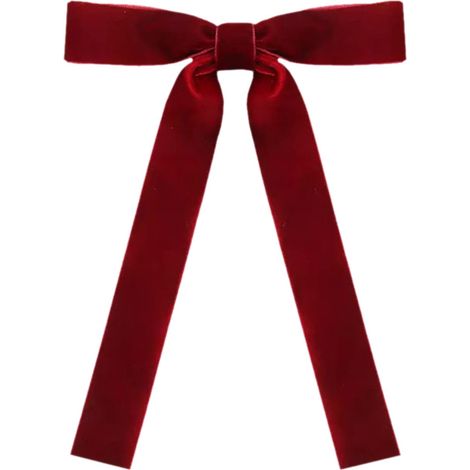 Ribbon Bow - Velvet Christmas Bow - Red Festive Decoration for Tree Topper Gift Wrapping Wreath Garland - 1 Piece (1/4)