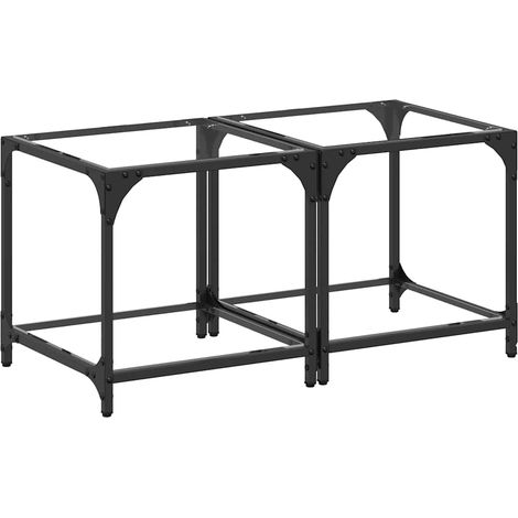 Maison Exclusive - Tavolino Salotto con Piano Vetro Trasparente 40x40x40cm Acciaio (1/5)