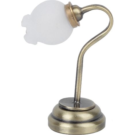 Lampe de table miniature en forme de fleur pour maison de poupée à l'échelle 1:12, lampe de bureau LED, modèle de meuble, jouet, abat-jour en forme de fleur (1/5)