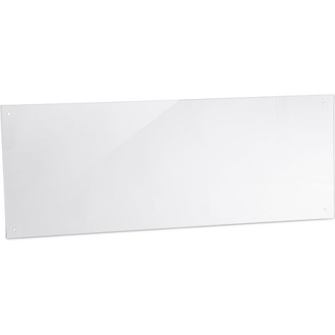 Schienale paraschizzi per cucina trasparente protettivo 100 x 60 cm facile da pulire design moderno in vetro trasparente 130009469