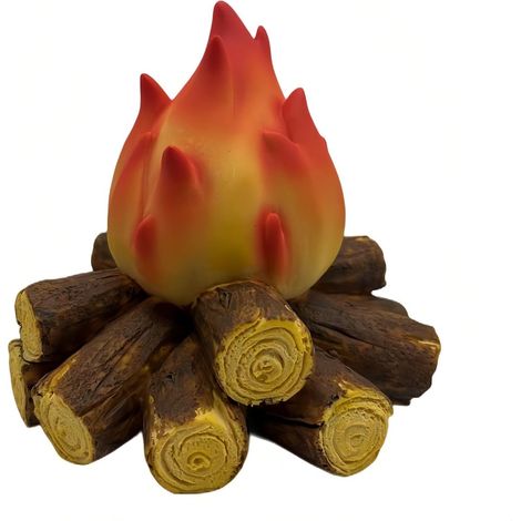 Petite lampe de cheminée chaleureuse - effet de flamme de bois réaliste - lampe de table LED style charbon de bois, adaptée à une utilisation intérieure et extérieure - décoration d'Halloween et de No