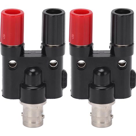 Adaptateur répartiteur coaxial RF avec 2 connecteurs BNC femelle vers bornes banane doubles 4 mm