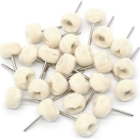 Roue de Polissage en Coton Beige pour Dremel Outils Rotatifs pour éliminer la Rouille et la Saleté Sur la Surface, 25 Pièces (1/5)