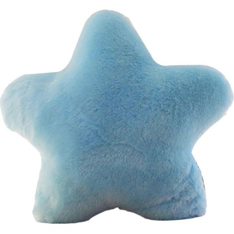 Coussin décoratif en forme d'étoile à cinq branches, compatible avec les chambres de filles, les canapés et les lits peut être utilisé comme coussin décoratif, jouet, oreiller ou ornement jaune/bleu (1/5)