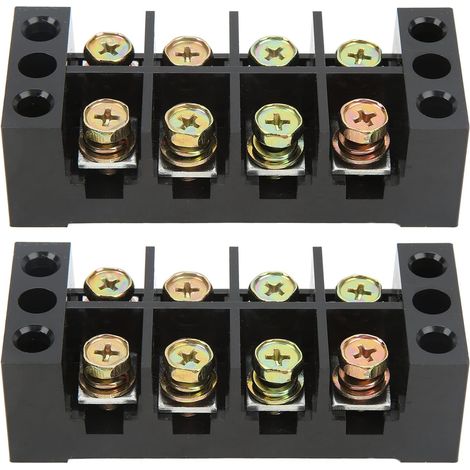 2pcs 600V 60A Bornier, 3 Tailles Bande de Barrière de Bornier de Circuit de Terre) (4 positions (604)) (1/5)