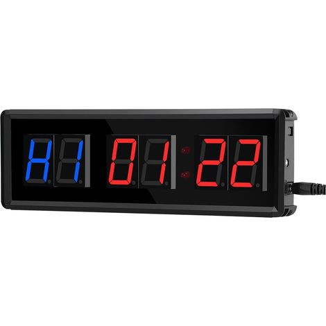 Minuterie D'entraînement De Gymnastique Portable, Horloge De Fitness, Compte À Rebours/Haut, Chronomètre avec Minuterie D'intervalle De Garage D'entraînement Sportif À Distance (1/5)