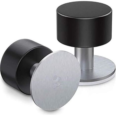 Butées de porte - Acier Inoxydable - 2 PCS - Adhésif Double Face 3M ou Vis - Protection Murale et de Porte (1/4)