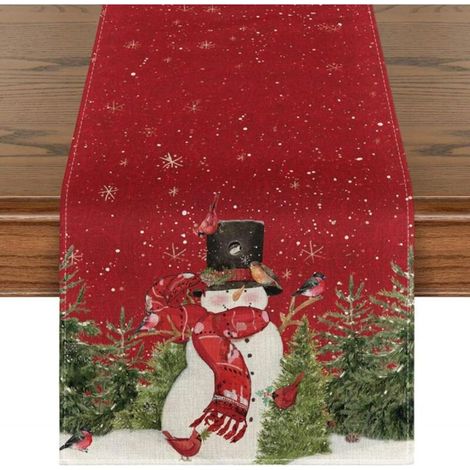 Chemin de table de Noël - Décoration de table, chemin de table, décoration de Noël, set de table imprimé Noël, style 8, 33275 cm.