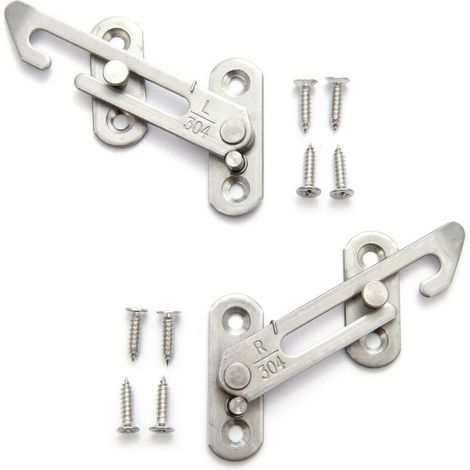 Renfort de vitre gauche en inox 304 + limiteur de renfort de vitre droite en inox 304 Convient pour l'extérieur, la salle à outils (1/5)