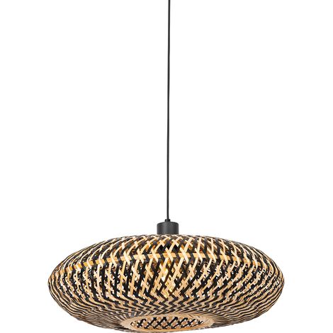 Oriental Pendant Light Black Bamboo 50 cm - Ostrava