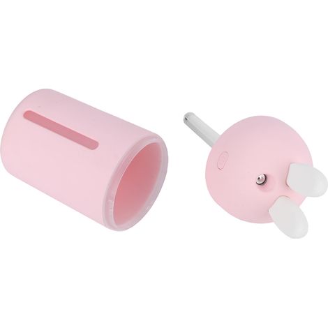 Mini Humidificateur d'Air USB 200ml - Fonction Veilleuse, Minuterie 3H, Pour Bureau - Rose (1/5)