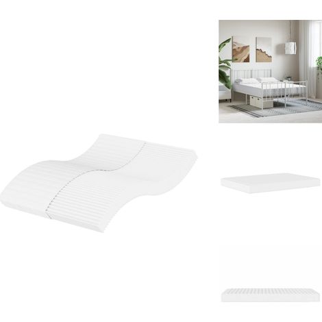 Matelas en mousse blanc 140x200 cm dureté H2 H3 - Matelas Mousse - Matelas Confort - Matelas Double - Literie Blanche - Sommier Tapissier (1/5)