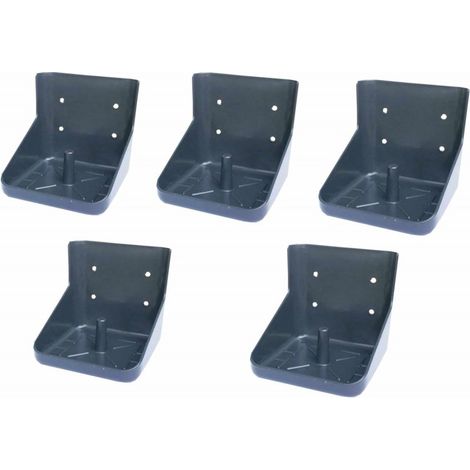 Set di 5 Portapietre di sale da leccare in plastica, forma quadrata, 24x22x22 cm