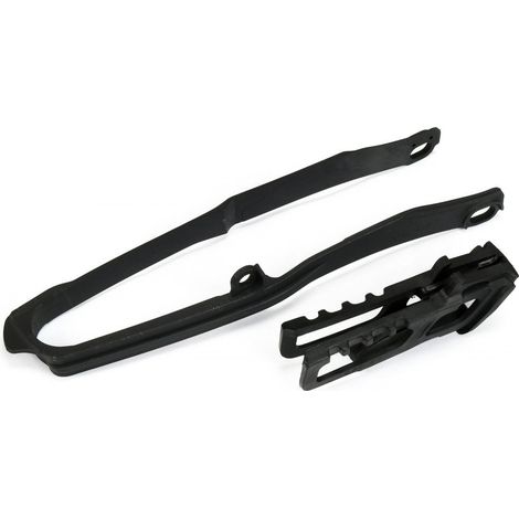 Kit guida catena e cursore UFO per Honda CRF 250R/RX '18-21, CRF 450R/RX '17-18, nero