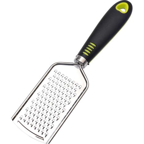 Nuoshen Käsereibe, 6 x 24,5 cm Professionelle Edelstahl-Küchenreibe mit Silikongriff für Gemüse, Obst, Zitronen, Schokolade
