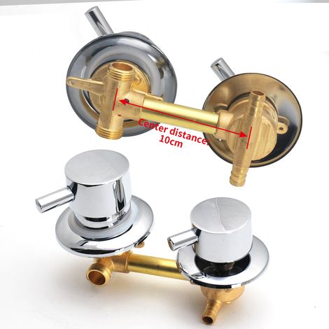 2 Voies Mitigeur Robinets de douche, Laiton Robinets de bain Entraxe 10cm (1/5)