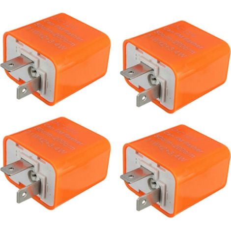 4x 2-poliges Motorrad-Blinkerrelais mit geschwindigkeitsverstellbaren LEDs, 12 V (1/2)