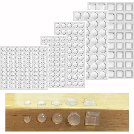 Transparent Adhesive Feet, 272 Pcs Rubber Protective Bumpers, Non-Slip Noise Cancelling Pads, Ideal for Furniture Dampers Self Adhesive Buffers for Doors, Cabinets, Keyboard – 5 Sizes (1/5)