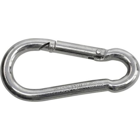 Moschettone Acciaio zincato galvanizzato SWG 680 154 800 75 (L x L) 100 mm x 10 mm