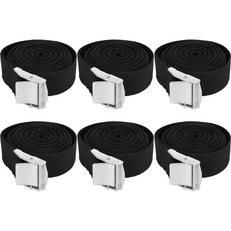 Lot de 6 sangles d'arrimage robustes avec boucle réglable pour motos, camions et bagages (1/5)