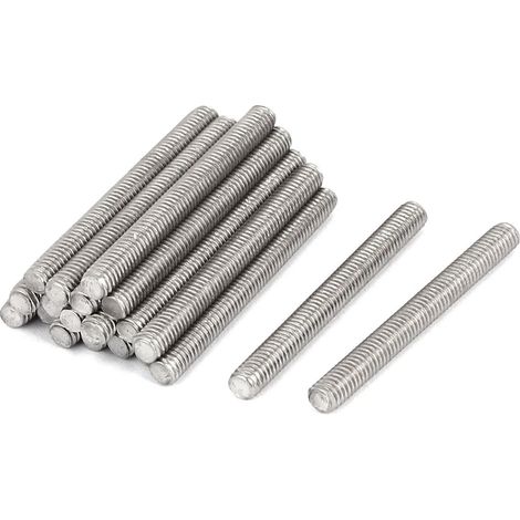 sourcing map Tige Filetée M4 x 40mm Acier Inoxydable 304, 20Pcs Tiges Entièrement Fileté pour Projets de Bricolage