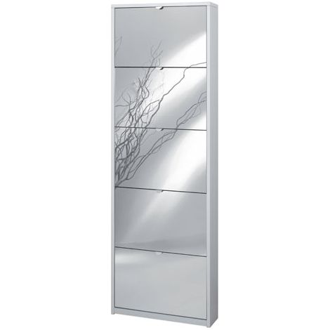 Kit scarpiera 5 ante a ribalta h190 l63 p18 cm frontale con specchio finitura bianco sarmog sk555spk - Sarmog (1/7)