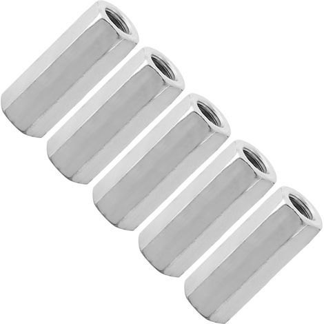 5 pièces écrous manchons hexagonaux à tige longue entretoises filetées acier carbone galvanisé M12x50 (1/5)