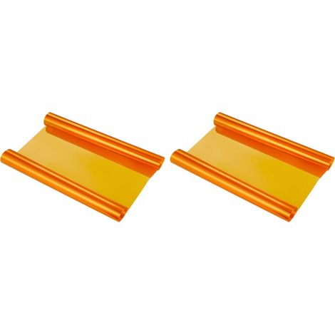 2Pièces Décalcomanies Orange Film Transparent Anti-Âge Phare (1/2)