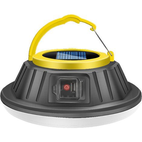 Solar-LED-Außenleuchte für Zelte, Camping und Stände Notleuchte mit Fernbedienung ultrahelle UFO-Lampe große Ausführung USB-Ausgang (1/5)