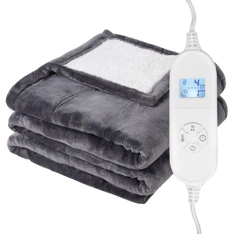 Coperta elettrica 120x160 cm, telecomando, 9 livelli di calore