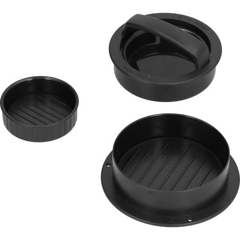 Moule à hamburger antiadhésif en forme de boulettes rondes, ustensile de cuisine, accessoires de barbecue, noir (1/5)