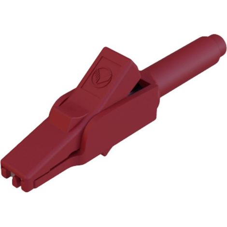 Hirschmann Test & Measurement MA 260 SH rt Pince crocodile de sécurité enfichable 4 mm CAT II 300 V rouge (1/2)