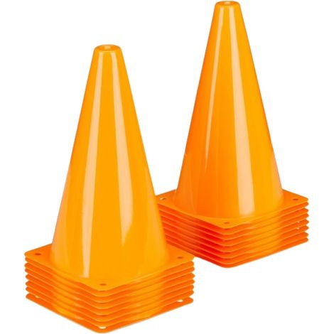Cono de tráfico naranja fijado a los 16 (1/5)