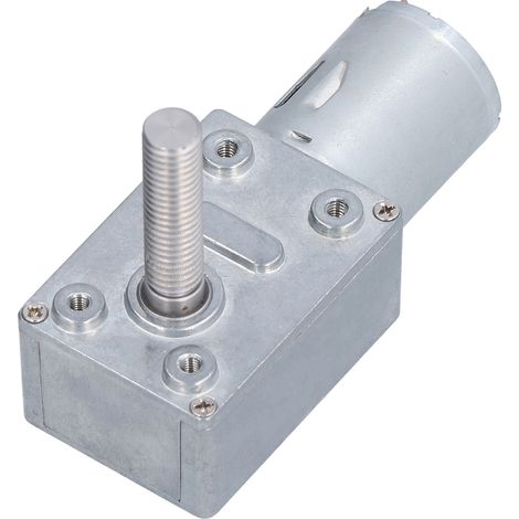 Moteur autobloquant JGY370 24V CC à basse vitesse (30 tr/min), arbre fileté M8 de 33mm pour applications précises