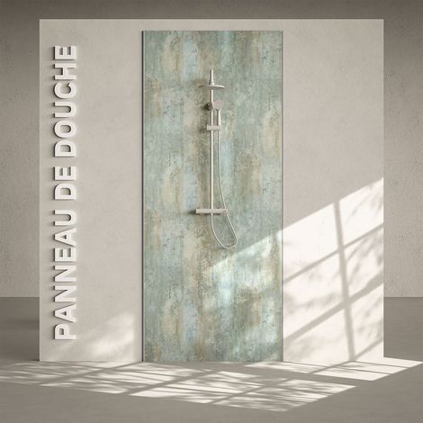 Mon Marché Déco – Panneau mural de douche PVC 240x100cm – Finition satinée – 100% étanche – Installation facile sur surfaces existantes