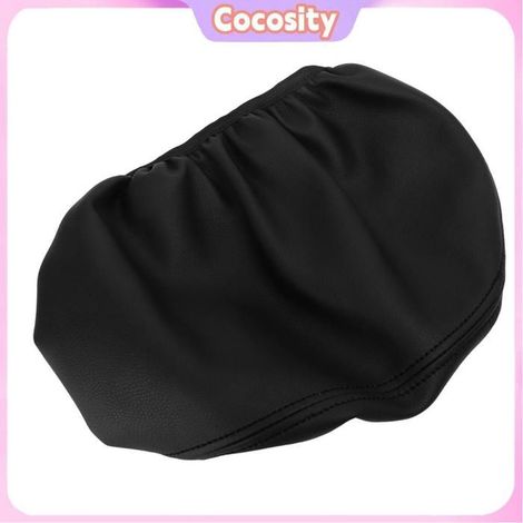 Housse d'accoudoir voiture - COCOSITY - Console centrale - Cuir PU - Noir (coutures noires) - Pour modèles 2018+ (1/5)