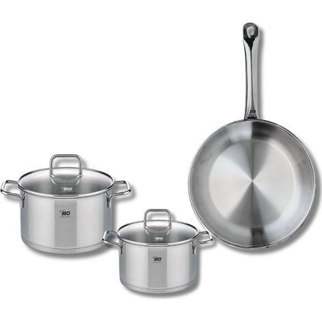 Ensemble de 1 Poêle de cuisson 28 cm et 2 faitouts 16 et 20 cm Elo Profi Citrin (1/5)